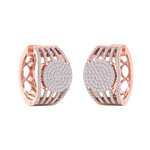 Load image into Gallery viewer, Beautiful Stud Earrings in rose gold with white diamonds of 1.27 in weight