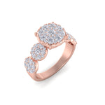 Load image into Gallery viewer, Bridal ring in yellow gold with white diamonds of 2.29 ct in weight