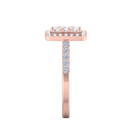 Load image into Gallery viewer, Square cluster ring in rose gold with white diamonds of 1.01 ct in weight