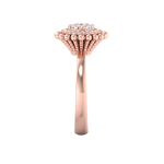 Load image into Gallery viewer, Halo Diamond ring in rose gold with white diamonds of 0.34 ct in weight