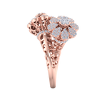 Load image into Gallery viewer, flower ring in white gold with white diamonds of 1.62 ct in weight