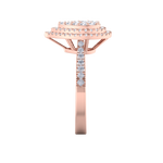 Load image into Gallery viewer, Pear cluster engagement ring in rose gold with white diamonds of 0.63 ct in weight