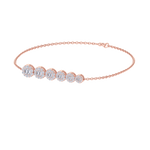 Load image into Gallery viewer, Stylish bracelet in rose gold with white diamonds of 0.72 ct in weight