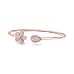 Load image into Gallery viewer, Cuff bracelet in rose gold with white diamonds of 0.49 ct in weight