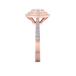 Load image into Gallery viewer, Round cluster diamond ring in white gold with white diamonds of 0.63 ct in weight