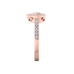 Load image into Gallery viewer, Pear ring in rose gold with white diamonds of 0.68 ct in weight