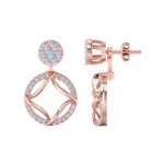 Load image into Gallery viewer, Drop earrings in white gold with white diamonds of 1.14 ct in weight