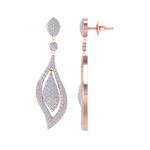 Load image into Gallery viewer, Teardrop earrings in yellow gold with white diamonds of 1.08 ct in weight