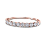 Load image into Gallery viewer, Diamond bracelet in yellow gold with white diamonds of 3.30 ct in weight