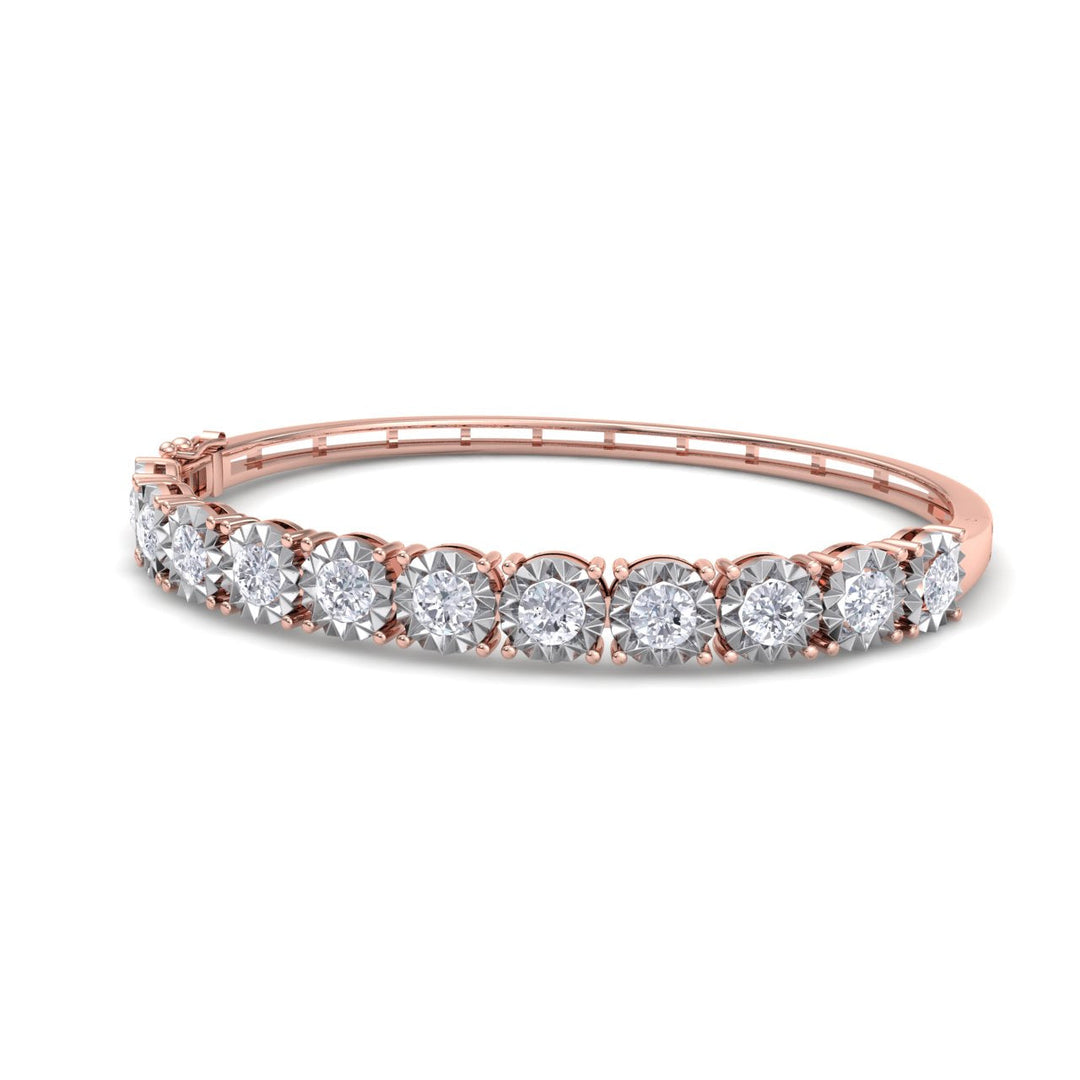Diamond bracelet in yellow gold with white diamonds of 3.30 ct in weight