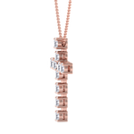 Load image into Gallery viewer, Diamond Cross Pendant in white gold with white diamonds of 1.10 ct in weight