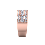 Load image into Gallery viewer, Five row diamond ring in white gold with white diamonds of 1.39 ct in weight