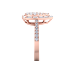 Load image into Gallery viewer, Pear cluster ring in rose gold with white diamonds of 1.01 ct in weight