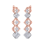 Load image into Gallery viewer, Drop earrings in yellow gold with white diamonds of 1.10 ct in weight