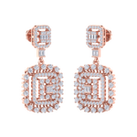 Load image into Gallery viewer, Drop earrings in yellow gold with white diamonds of 3.00 ct in weight