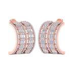 Load image into Gallery viewer, Beautiful Stud Earrings in rose gold with white diamonds of 2.89 in weight