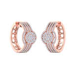 Load image into Gallery viewer, Beautiful Stud Earrings in rose gold with white diamonds of 1.12 in weight