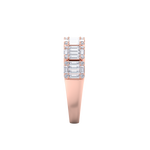 Load image into Gallery viewer, Anniversary ring with baguette white diamonds in rose gold with white diamonds of 2.03 ct in weight