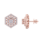 Load image into Gallery viewer, Stud earrings in yellow gold with white diamonds of 1.45 ct in weight