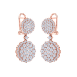 Load image into Gallery viewer, Drop earrings in rose gold with white diamonds of 2.52 ct in weight