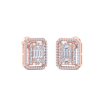 Load image into Gallery viewer, Beautiful Stud Earrings in rose gold with white diamonds of 1.78 in weight