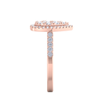 Load image into Gallery viewer, Pear cluster ring in rose gold with white diamonds of 0.98 ct in weight