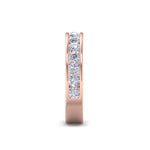 Load image into Gallery viewer, Classic Wedding band in rose gold with white diamonds of 1.01 ct in weight