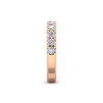 Load image into Gallery viewer, Pavé diamond ring in rose gold with medium sized white diamonds of 1.01 ct in weight