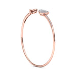 Load image into Gallery viewer, Beautiful cuff bracelet in rose gold with white diamonds of 0.52 ct in weight