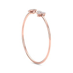 Load image into Gallery viewer, Cuff bracelet in rose gold with white diamonds of 0.58 ct in weight