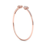 Load image into Gallery viewer, Cuff bracelet in rose gold with white diamonds of 0.56 ct in weight