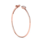 Load image into Gallery viewer, Diamond cuff bracelet in rose gold with white diamonds of 0.56 ct in weight