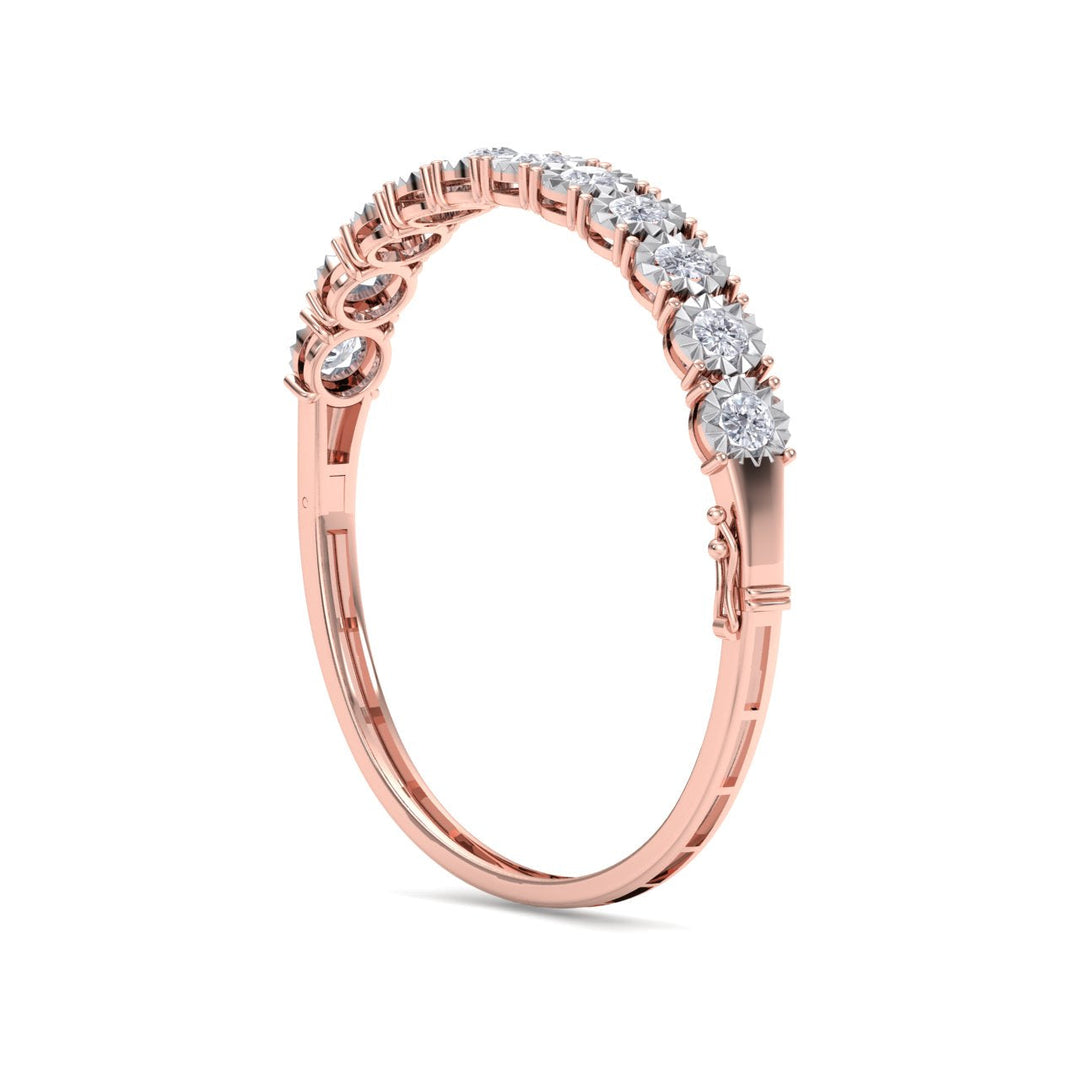 Diamond bracelet in yellow gold with white diamonds of 3.30 ct in weight