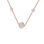 Load image into Gallery viewer, Beautiful Necklace in rose gold with white diamonds of 0.37 ct in weight
