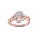 Load image into Gallery viewer, Engagement ring in yellow gold with white diamonds of 0.26 ct in weight