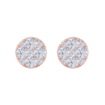 Load image into Gallery viewer, Round stud earrings in white gold with white diamonds of 2.45 ct in weight