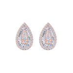 Load image into Gallery viewer, Pear shaped earrings in rose gold with white diamonds of 0.79 ct in weight