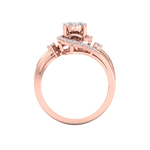 Load image into Gallery viewer, Engagement ring in yellow gold with white diamonds of 0.26 ct in weight
