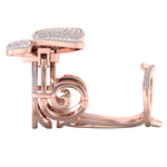 Load image into Gallery viewer, Enchanted butterfly ring in white gold with white diamonds of 2.79 ct in weight