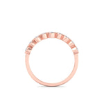 Load image into Gallery viewer, Milgrain wedding band in rose gold with white diamonds of 0.25 ct in weight