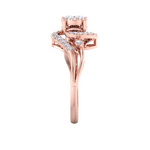 Load image into Gallery viewer, Engagement ring in rose gold with white diamonds of 0.26 ct in weight