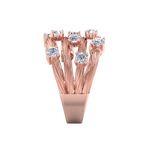 Load image into Gallery viewer, Multi-band ring in rose gold with white diamonds of 0.90 ct in weight
