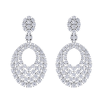 Load image into Gallery viewer, Classic earrings in yellow gold with white diamonds of 5.40 ct in weight