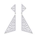 Load image into Gallery viewer, Drop earrings in yellow gold with white diamonds of 1.98 ct in weight