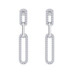 Load image into Gallery viewer, Diamond chain link earrings in yellow gold with white diamonds of 0.40 ct in weight