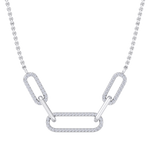 Load image into Gallery viewer, Diamond chain link necklace in white gold with white diamonds of 0.33 ct in weight