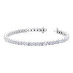 Load image into Gallery viewer, Tennis bracelet in white gold with white diamonds of 5.72 ct in weight