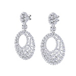Load image into Gallery viewer, Classic earrings in yellow gold with white diamonds of 5.40 ct in weight