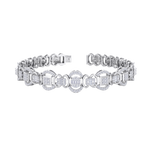 Load image into Gallery viewer, Statement bracelet in white gold with white diamonds of 1.77 ct in weight