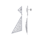 Load image into Gallery viewer, Drop earrings in yellow gold with white diamonds of 1.98 ct in weight